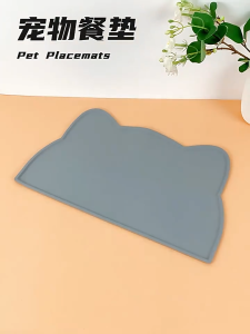 Pet Food Tray Silicon Waterproof Non-SlipPet Feeding Mat Washable Cat Dog Food Mat Pet Placemat Tray