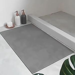 Diatomite Mat Bath Mat Mud Water Absorb Quick-Drying Kitchen Toilet Mat Anti Slip Bathroom Alas Kaki Bilik Mandi