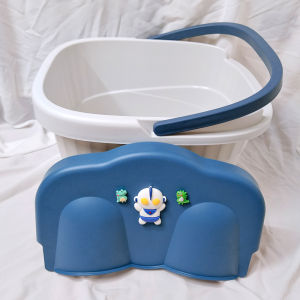 ถังอาบเท้าแบบพับได้สำหรับเด็ก ถังอาบน้ำเท้าขนาดเล็ก ถังอาบน้ำเท้าแบบมีที่นั่งสำหรับเด็กในห้องนอน ถังอาบน้ำเท้าแบบมีการนวด