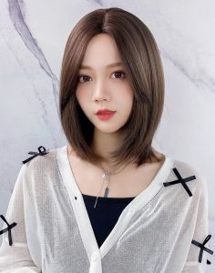 Tóc giả nữ 2 mái lửng 45cm FREESHIP tóc giả hai mái nguyên đầu 527