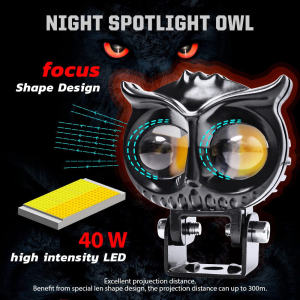 OWL Lampu Tembak Laser Led D2 Lampu Led Motor Depan Tembak 2 Warna Putih Kuning Jauh Dekat
