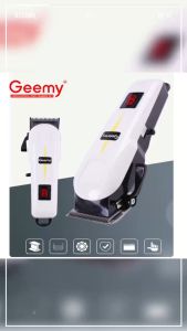 Geemy GM-6008 Hair Clipper with LED Display Waterproof Rechargeable and Multiple Combs for Hair Cutting