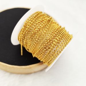 Pure Copper round Bead Chain DIY Jewelry Accessories for Handcraft Bracelet Earring Hairpin Antique Style Color Retention