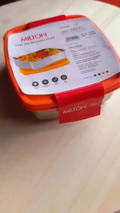 Steel Pro Rectangular Lunchbox (Milton) [COLOUR :ORANGE]