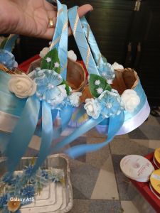 Flower girl basket for wedding