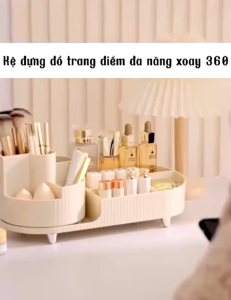 Kệ đựng mỹ phẩm để bàn xoay 360 G01 trụ xoay Mini đựng đồ Makeup nhỏ gọn tiện lợi xinh xắn
