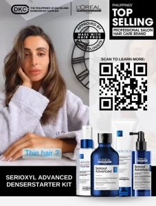 LOreal Professionnel Serioxyl Advanced Denser Hair Starter Kit Anti Hair Loss For Men And Women Loreal Serioxyl- DKC