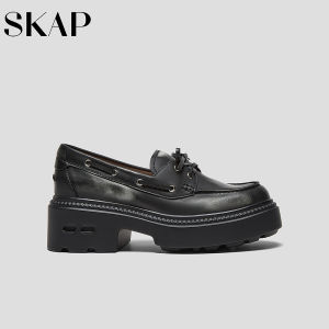 Block-Heel Thick-soled Loafer