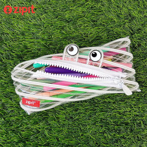 Clear Series September New Zipit Monster Zipper Jelly Transparent Pencil Case Stationery Case Cosmetic Bag M