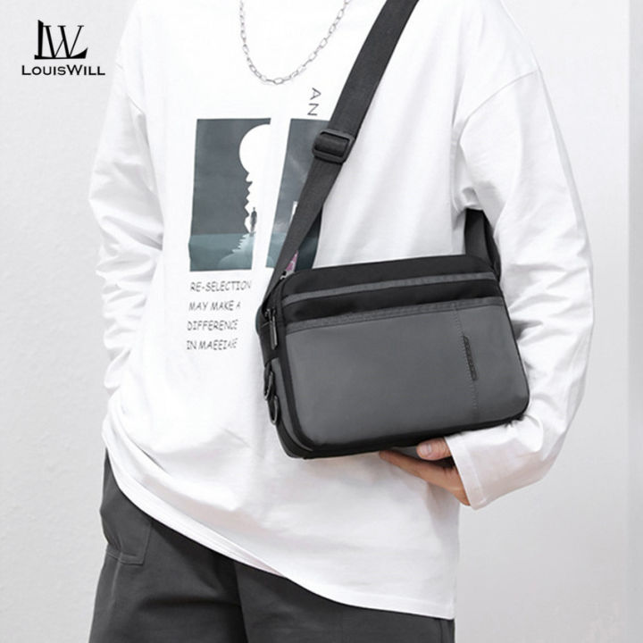 LouisWill bag for men Mens Bag Fashion Single-shoulder Bag Multi