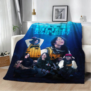 Bandai | Album E-EilishS Music Singer B-Billier-S Flannel Blanket Soft Throw Blanket Art For Home Decor Bedroom Bed Sofa Picnic Fan Gifts