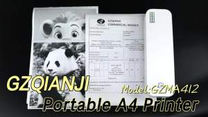A4 Portable Printer Bluetooth Inkless 203DPI Rechargeable Thermal Printer For Business Travel Home Office Print Anywhere