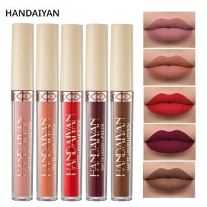 Matte Velvet Lip Glaze กันน้ํา Long Lasting Nude ลิปสติกสีแดง Silky Liquid แต่งหน้าสําหรับผู้หญิง Hydrating Lip Stain