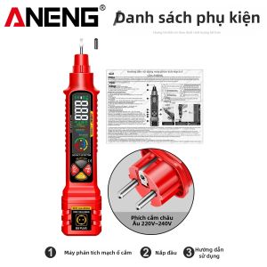 Máy Phân Tích Mạch Điện ANENG VD808 Máy Đo Điện Áp AC/DC Thiết Bị Tìm Cầu Chì Kỹ Thuật Số Với Chức Năng Phát Hiện Rò Rỉ Và Phân Cực
