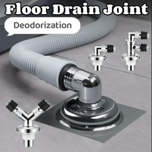 Washing Machine Drain Pipe Floor Drain Special Joint Three-way Dual-use Anti-odor and Insect-proof Cover Toilet Kitchen Bathroom Sewer