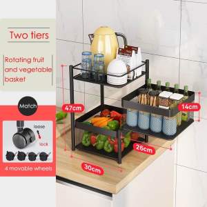 Rotating Trolley Kitchen Rack Rotating Rack Spice Rack Storage Rack Bathroom Rack Shelf Ikea Rack