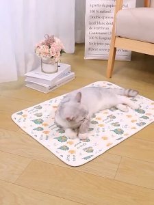 MeowMart Pet Cooling Mat Ice Silk Washable Latex Pad Tikar Kucing Anjing Cat Dog Summer Sleeping