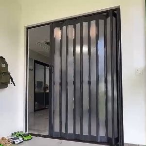 Sliding door PVC folding door indoor household partition rail door kitchen bathroom simple door