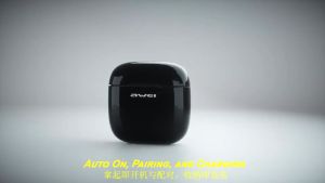 Awei T26 Pro Wireless Earbuds TWS Low Latency Touch Earphones Wireless Bluetooth ENC Smart Call Noise Reduction Headset Simple Design Classic Earphone