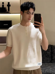 izzue | Summer Streetwear Style Henri-Collar T-Shirt
