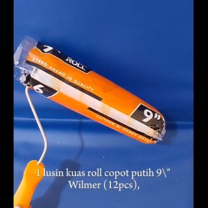 1Lusin KUAS ROL COPOT PUTIH 9" WILMER (12pcs)