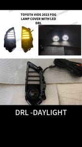 TOYOTA VIOS ATIV / AC100 2023 FOG LAMP COVER WITH LED DRL DAY LIGHT + RUNING SIGNAL + LED SPORT LIGHT (DLAA)