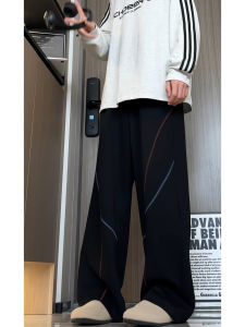 Quần Thể Thao Nam American High Street Cut Knife Rộng Rãi Thoải Mái Mùa Thu Đông Quần Dài Thẳng Quần Dài Thường Ngày Quần Vải Cotton Polyester