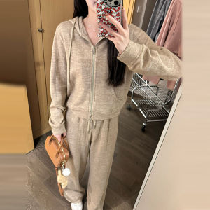 SUSIEYUAN | Bộ Áo Hoodie Phong Cách Thể Thao Nữ