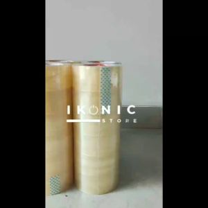 Lakban Bening Premium 100 Yard Full Isolasi Selotion Transparan 45 mm x 100 yard