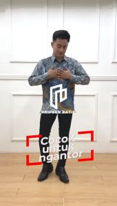 BAJU BATIK LENGAN PANJANG ELEGAN KONDANGAN KEMEJA BATIK PRIA MODERN LENGAN PANJANG PRIPOEN BATIK