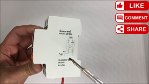 Đồng hồ kWh kiêm relay bảo vệ áp và dòng SPVA1-EM 63A Sinoreel