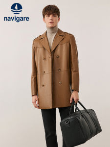Navigare | Spring Autumn Commuter Casual Brown Leather Jacket