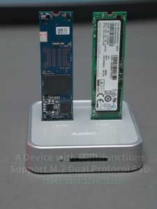 MAIWO dual protocols M2 SSD  Docking Station NVMe Enclosure M.2 SATA Reader and Writer  type C 10Gbps compatible B+M Key and M key with UASP TRIM SSD size 2230 2242 2260 2280 22110