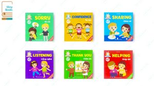 Sách - Bộ 6 Cuốn Cùng Con Rèn Luyện kỹ Năng Giao Tiếp Ứng Xử Từ 2-6 Tuổi - Song Ngữ Anh Việt ( Quét File Nghe Đọc )