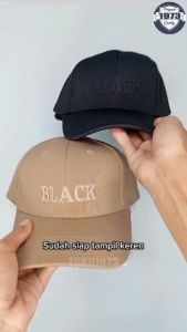 Baseball cap : BLACK - Topi Baseball Topi Pria Topi Wanita