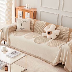 Nordic Plush Soft Sofa Cover Throw Blanket Chenille Sofa Towel Full Cover Sofa Cushion Cover Washable Sofa Towel Dustproof Four Seasons Protector Universal Use Cotton Blend Thick Fabric Protector 1/2/3/4 Seater Machine Washable Cushion Cover