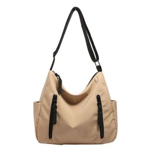 กระเป๋าสะพายไหล่ความจุขนาดใหญ่ สไตล์เกาหลี กระเป๋าสตางค์ผู้หญิง กระเป๋าถือแบบลำลองสำหรับเดินทาง วัสดุผ้าใบ กระเป๋าสะพายข้างแบบทันสมัย