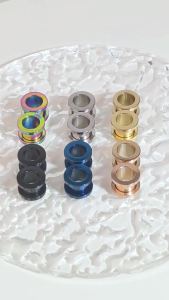 2pcs Stainless Steel 2~20mm Screw Ear Tunnels Plugs Expander Gauges Body Piercing Jewelry