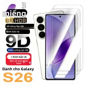 Bộ 3 Miếng Dán Bảo Vệ Toàn Màn Hình Ultra HD Cho Samsung Galaxy S26/S25/S24 Ultra/S23/S22/S21 Plus/S25/S24 FE Độ Cứng 9H Kính Cường Lực Chống Trầy Xước Độ Nét Cao