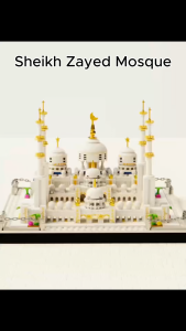 MINGER Sheikh Zayed Grand Mosque Abu Dhabi United Arab Emirates 1629pcs Masjid Architecture Building Blocks Toys Block Toy M77148