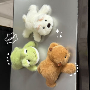Magnetic Plush Animal Car DecorCute Cartoon Plush Animal Fridges MagnetsFun Kids Present Home Decor For Refrigerator