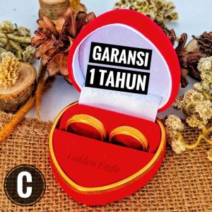 Cincin Nikah Kode C | Cincin Pasangan | Bahan Original Titanium Bukan Yang Campuran | Cincin Couple | Cincin Kawin | Cincin Tunangan