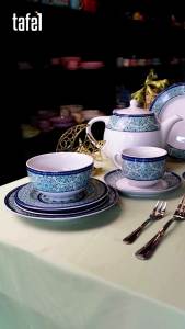 Piring Mangkok Keramik Aluna Blue Series & Hampers Mangkok Keramik Aluna Series