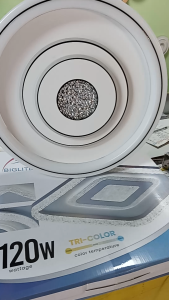 EASYLITE - Biglite LED ACRYLIC CEILING LAMP 3-COLOR 120W model BL-W25 3653 fit for living room bedrooms dining accents
