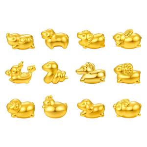 Zodiac Snake Lucky Charm Bracelet 5D Hard Gold