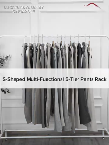 S-Shaped 5-Tier Pants Hanger / Rack Clothing Cabinet Layered Shelf / Hangers / Wardrobe Organizer