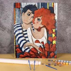 Painting By Numbers On Canvas Abstract Girl And Boy Diy Acrylic Paint Kit Wall Art Picture For Living Room Home Decor Pintura