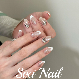 Nhựa Móng Tay Giả Thủ Công Sang Trọng Kiểu Pháp Đơn Giản Cao Cấp Làm Trắng Móng Tay Giả Nhãn Dán Mạ Vàng Mềm Mại Màu Trung Tính