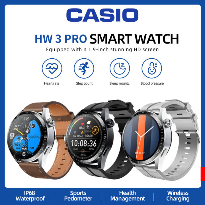 Original Casio Men s Smart Watch for IOS Android Waterproof 12 Sports Modes Smart Watch 24 Hours Blood Oxygen Heart Rate and Sleep Monitor Original Smart Watch Lazada PH