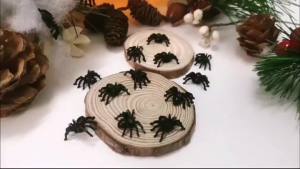 300/100/50pcs Realistic Spider Christmas Halloween Decor Plastic Mini Spider Black Scary Spider Prank Haunted House Decorations